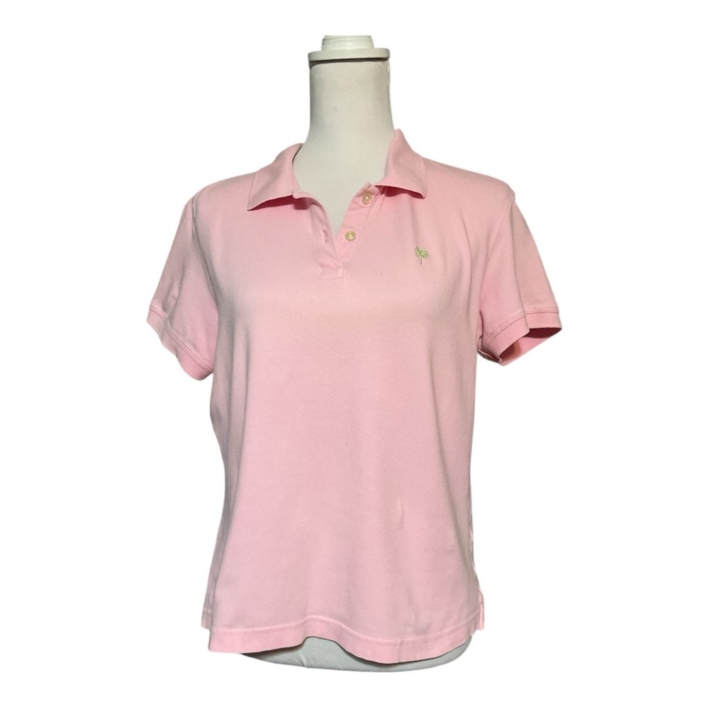 Lilly Pulitzer Vintage Pink Polo Shirt Ladies Size L